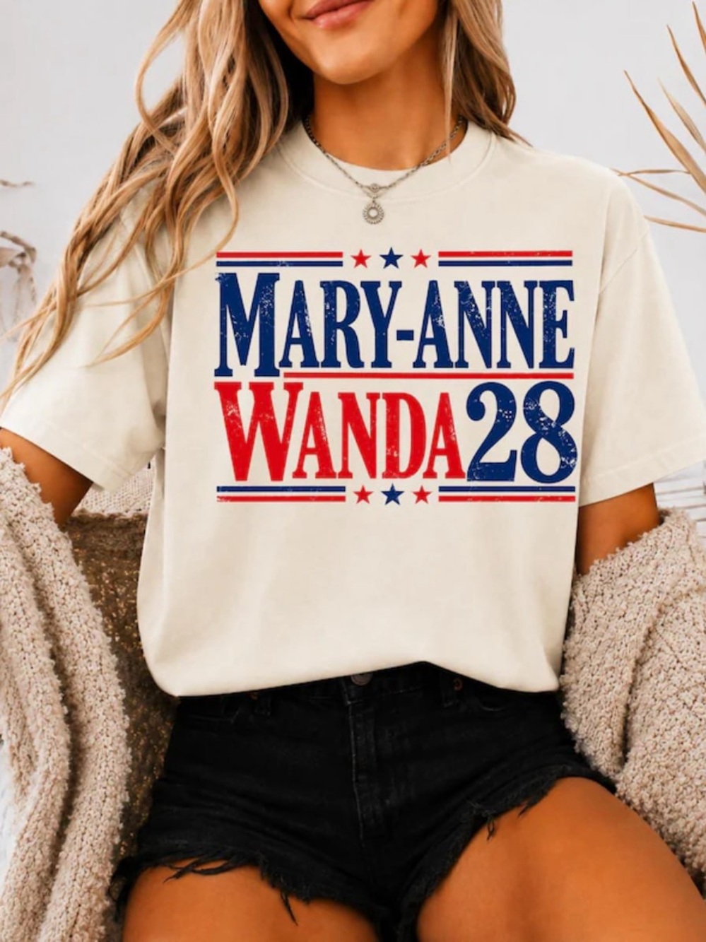 Cream Mary-Anne Wanda 28 Graphic Tee